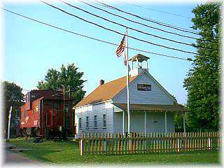 Schoolhouse and Caboose