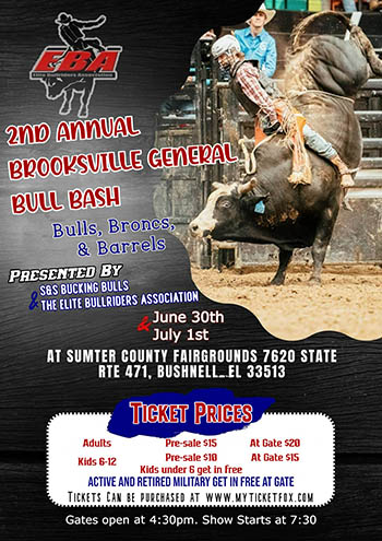 Annual Brooksville General Bull Bash: Bulls, Broncs, and Barrels