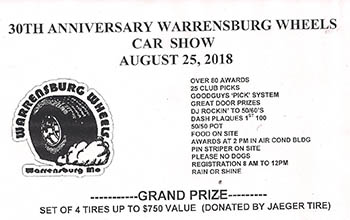 Warrensburg Wheels Car show