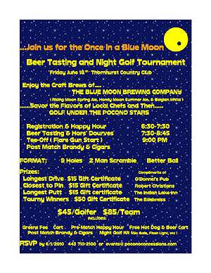 Once in a Blue Moon Beer Tasting & Night Golf Tournament