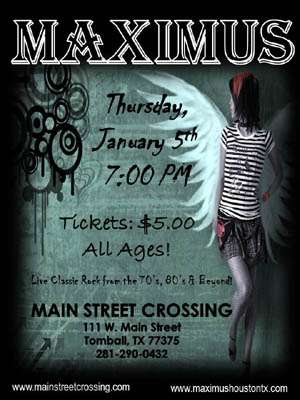 Maximus LIVE at Main Street Crossing!