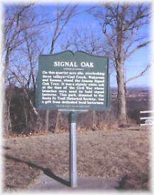 Signal Oak, Historical Marker
