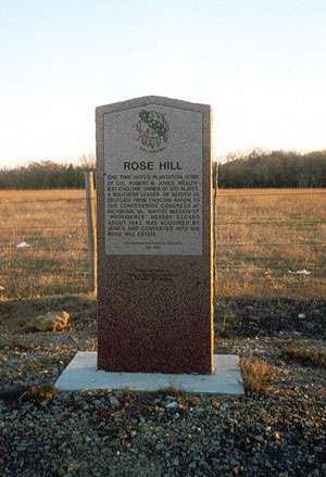 Rose Hill Historical Marker