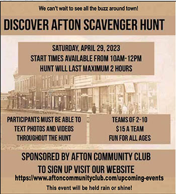 Discover Afton Scavenger Hunt