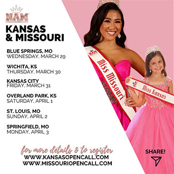 2023 National American Miss Missouri Pageant Open Call
