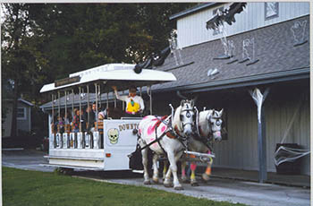 Halloween Horse Drawn Ghost Trolley