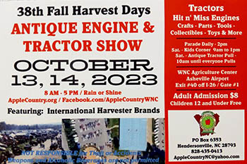 WNC Fall Harvest Days - Antique Engine & Tractor Show