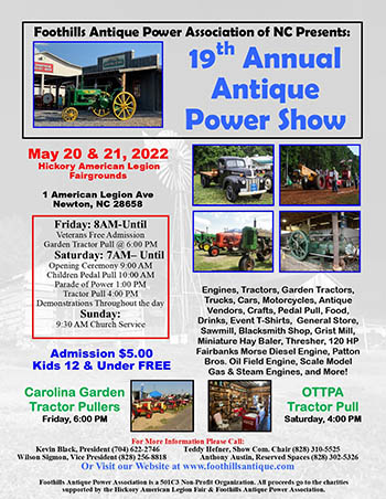 Annual Foothills Antique Power Show