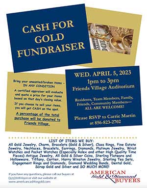 Cash for Gold Fundraiser