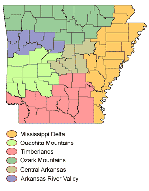 Arkansas Region Map